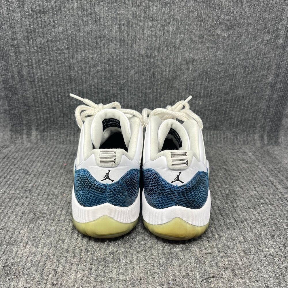 Nike Air Jordan 11 Retro Low Snakeskin Navy Blue White Mens 9.5 CD6846-102 - Picture 4 of 8